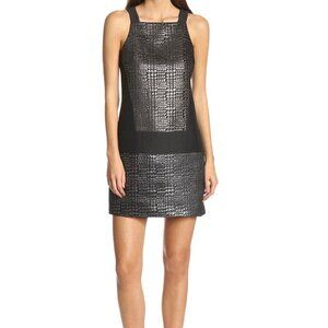 NWT 4. Collective Black and Gold Hounds tooth Cocktail Dress Size 8